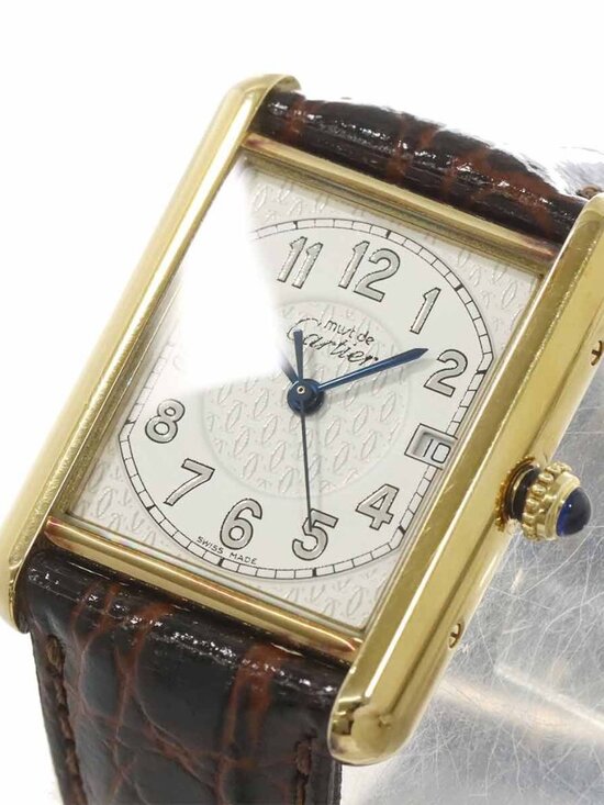 Cartier Must Tank Vermeil XL Watch White Quartz main image 7